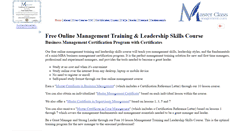 Desktop Screenshot of masterclassmanagement.net